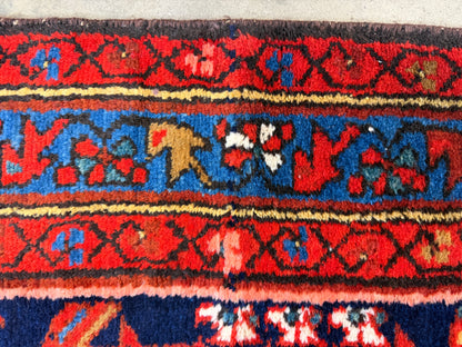 Hand-Knotted Malayer Runner - 3’4”x13’8”