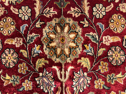 8’9”x12’3” Hand-Knotted Very Fine Wool Agra Area Rug 50 Raj