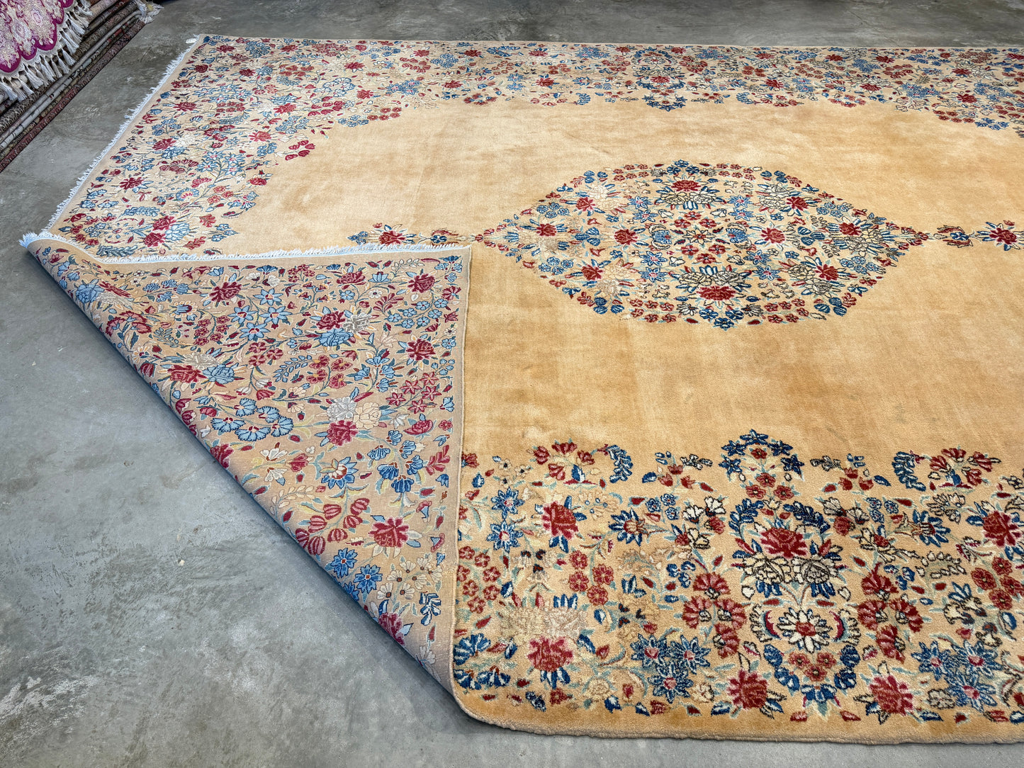 10’x13’ Hand-Knotted Persian Kerman Area Rug