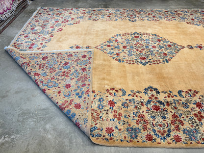 10’x13’ Hand-Knotted Persian Kerman Area Rug