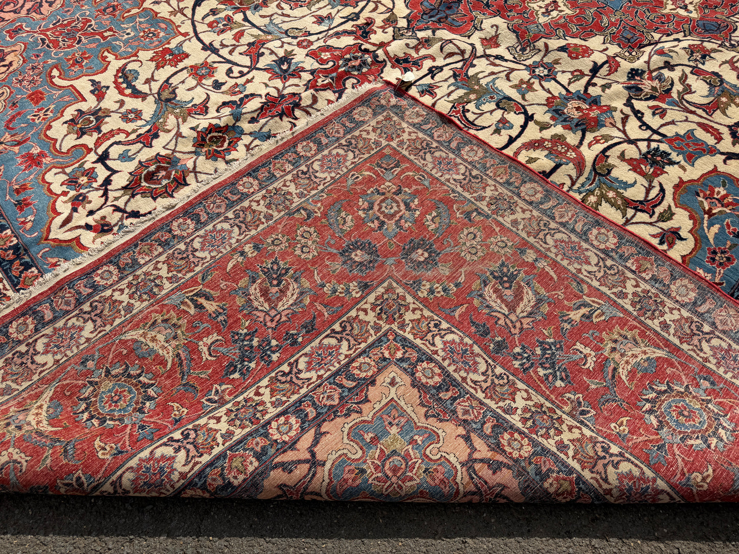 Antique Hand-Knotted Persian Isfahan Rug - 11’2”x18’