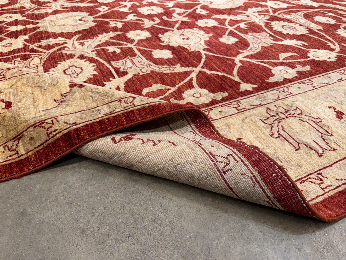 Hand-Knotted Peshawar Rug - 8’x10’