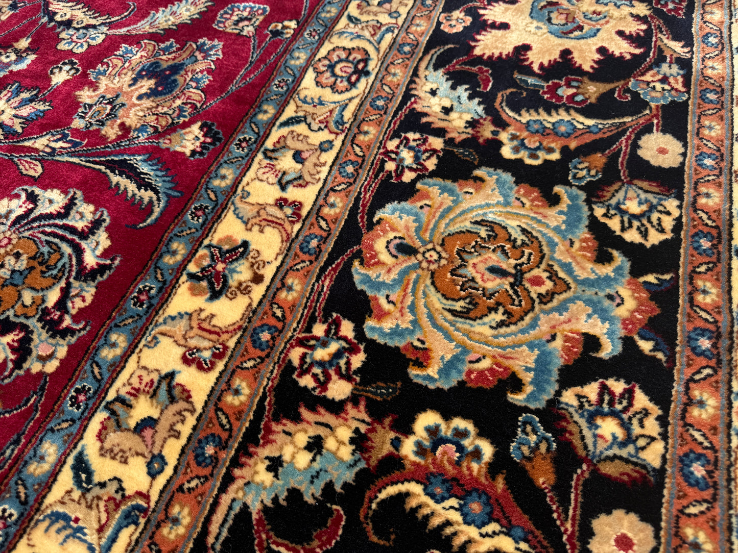 Hand-Knotted Persian Mashad Rug - Signed Hashemi - 9’11”x13’