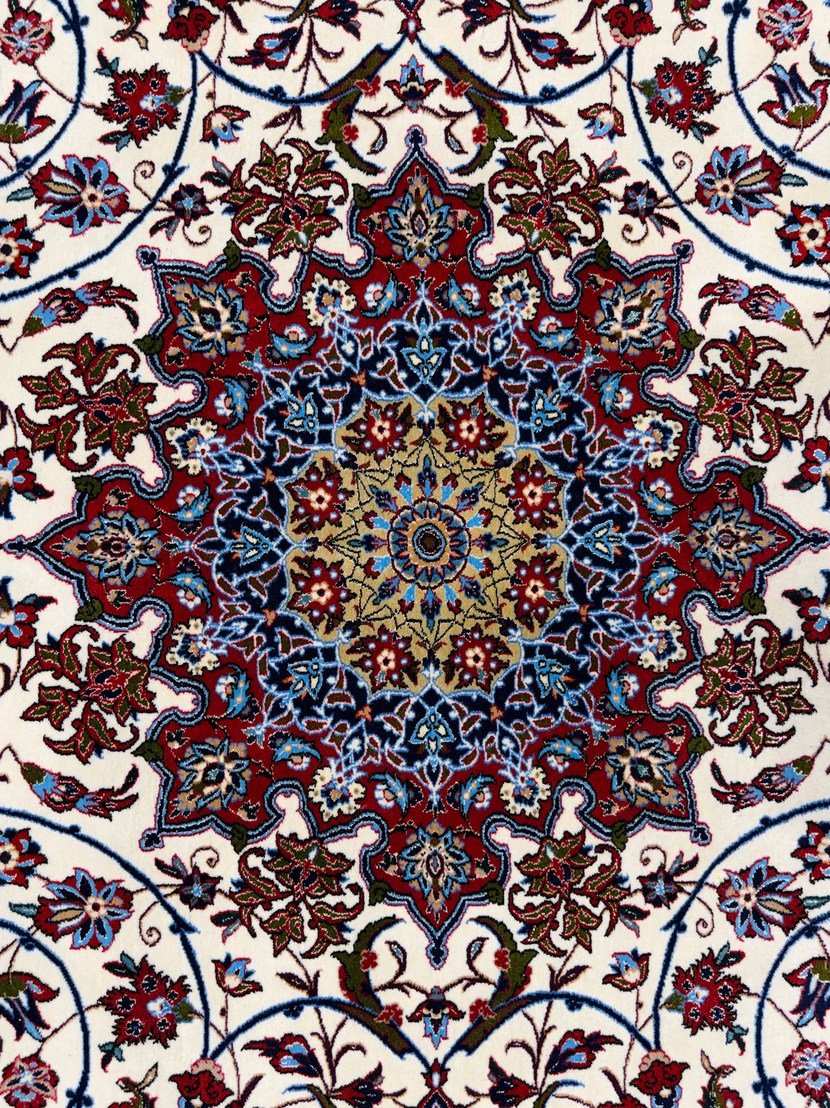 Hand-Knotted Persian Isfahan Rug - Signed Seirafian - 6’6”x10’2”