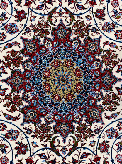 Hand-Knotted Persian Isfahan Rug - Signed Seirafian - 6’6”x10’2”