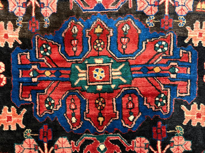 5’6”x8’6” Vintage Hand-Knotted Wool Nahavand Persian Rug 5x8 Handmade Tribal Carpet