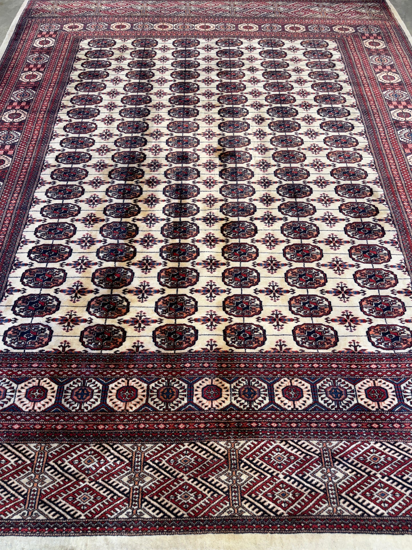 8’2”x10’2” Hand-Knotted Wool Bokhara Area Rug