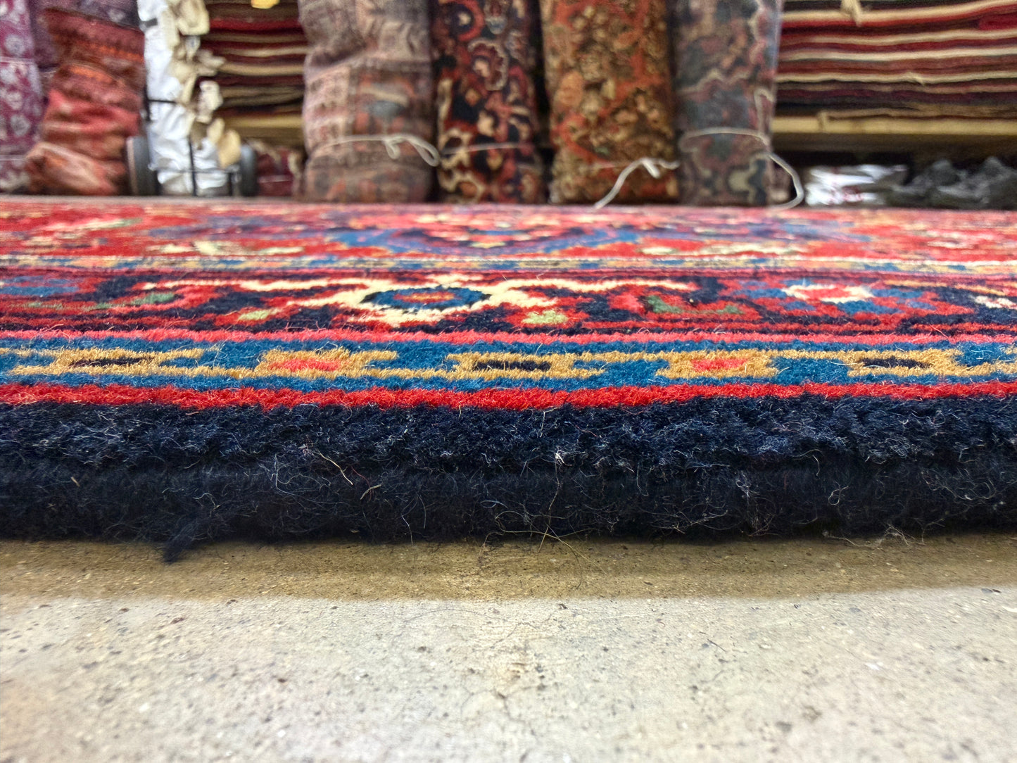 3’x13’ Hand-Knotted Wool Heriz Oriental Runner 3x13 Handmade Red Rug