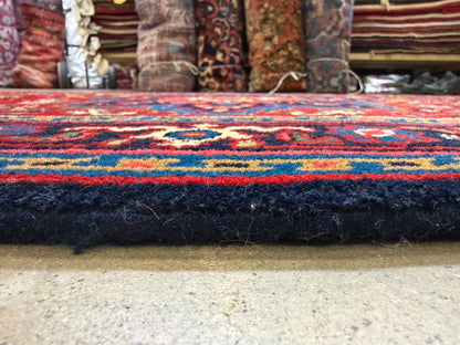 3’x13’ Hand-Knotted Wool Heriz Oriental Runner 3x13 Handmade Red Rug