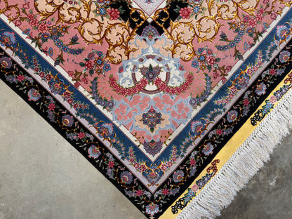 Hand-Knotted 80 Raj Persian Tabriz Rug - Signed Benam - 9’8”x13’8”