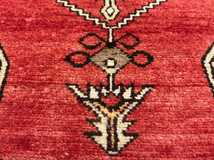 Hand-Knotted Persian Qashqai Rug - 4’x6’