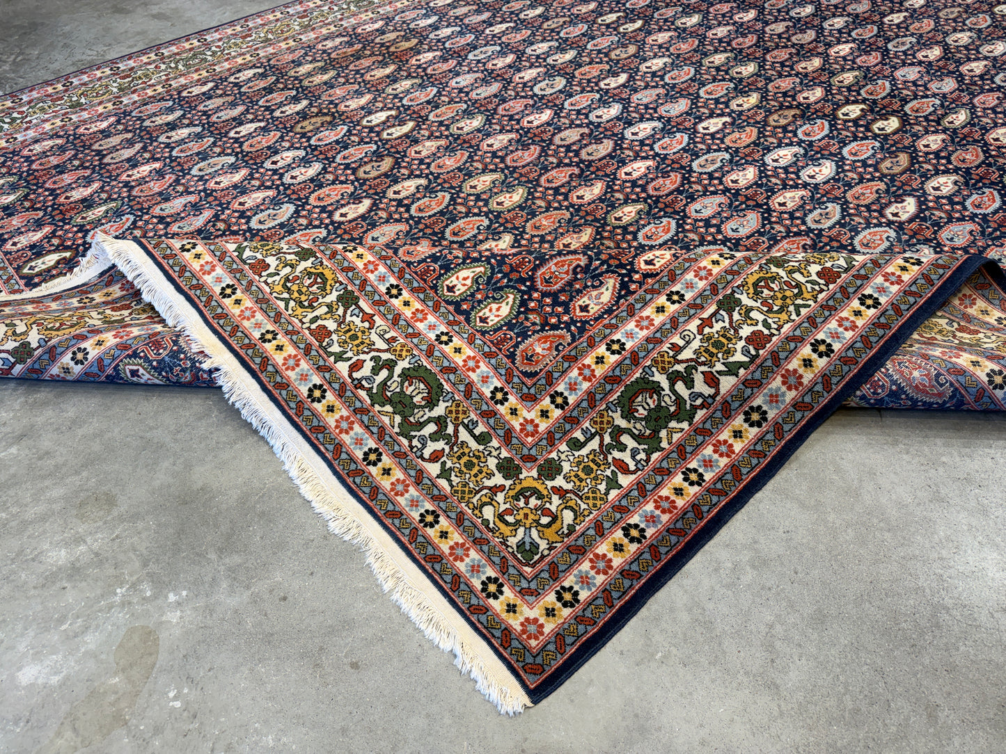 7’10”x11’7” Hand-Knotted Wool Persian Malayer Paisley Area Rug