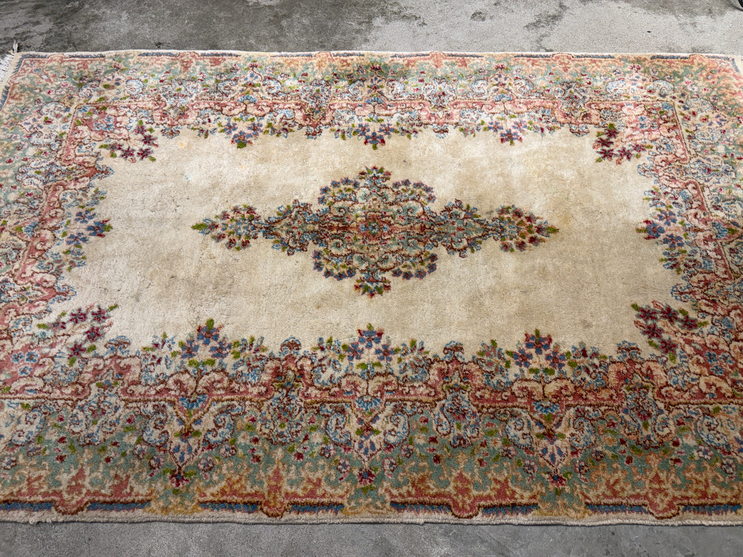 Hand-Knotted Persian Kerman Rug - 4’x6’7”