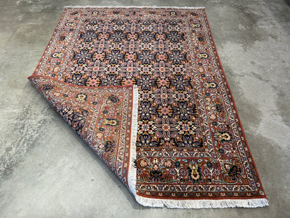 5’8”x7’8” Hand-Knotted Handmade Wool Persian Bidjar Area Rug