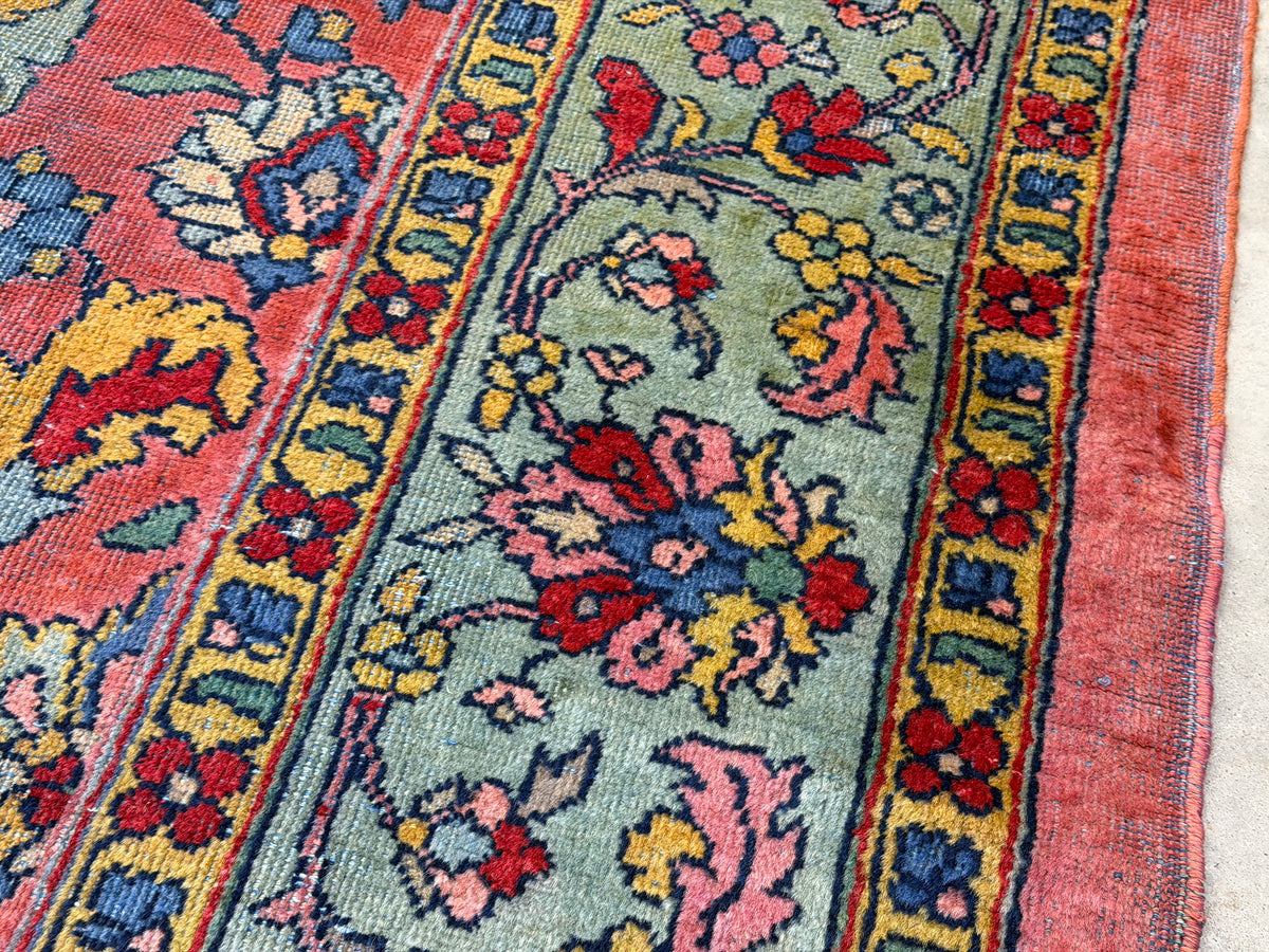 Antique Hand-Knotted Persian Tabriz Rug - 9’x11’7”