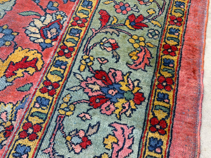 Antique Hand-Knotted Persian Tabriz Rug - 9’x11’7”