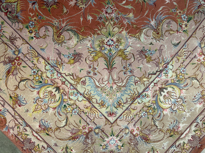 Hand-Knotted 60 Raj Persian Tabriz Rug - Signed Beheshti - 6’7”x9’9”