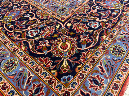 Hand-Knotted Persian Kashan Rug - 9’11”x13’