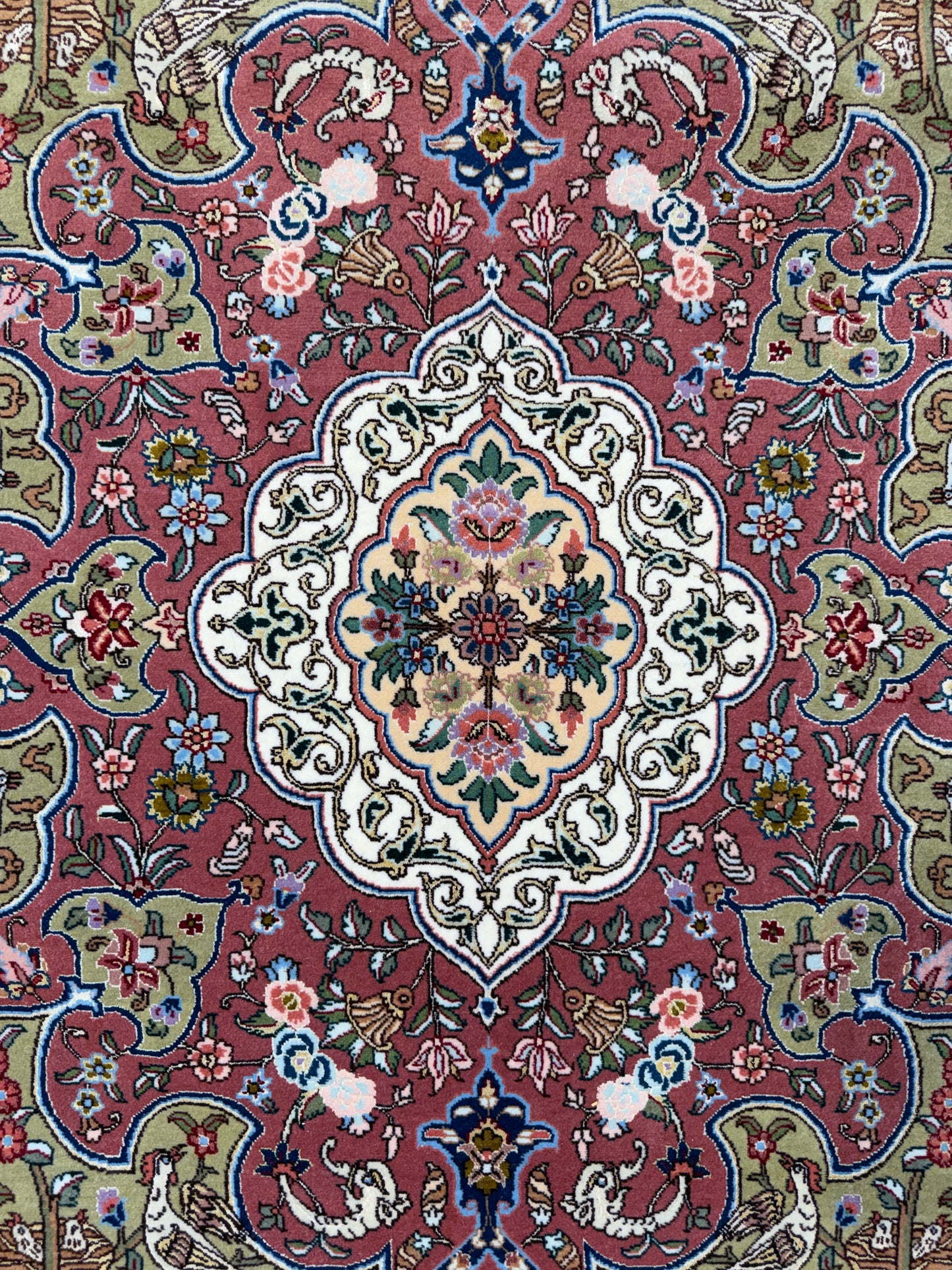 Hand-Knotted 70 Raj Persian Tabriz Pictorial Rug - 10’4”x13’3”