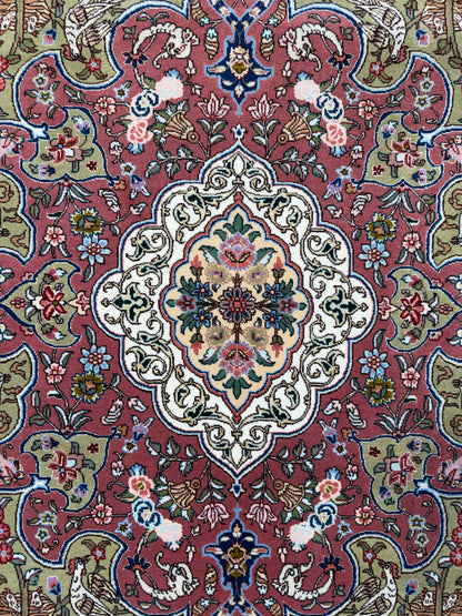 Hand-Knotted 70 Raj Persian Tabriz Pictorial Rug - 10’4”x13’3”