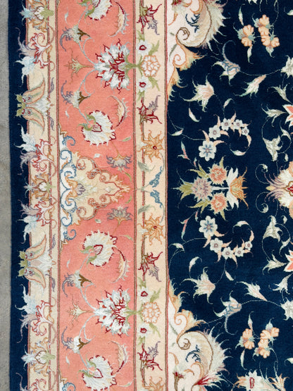 Hand-Knotted 70 Raj Persian Tabriz Rug - Signed Dolatkhah - 6’6”x10’3”