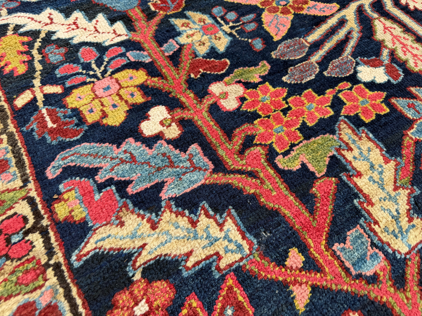 Hand-Knotted Antique Persian Heriz Rug - 12’6”x22’6”