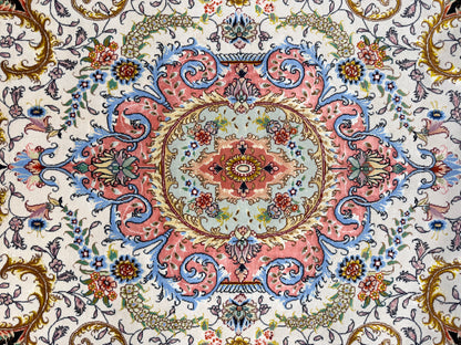 Hand-Knotted 60 Raj Persian Tabriz Rug - Signed Faizi - 10’x13’7”