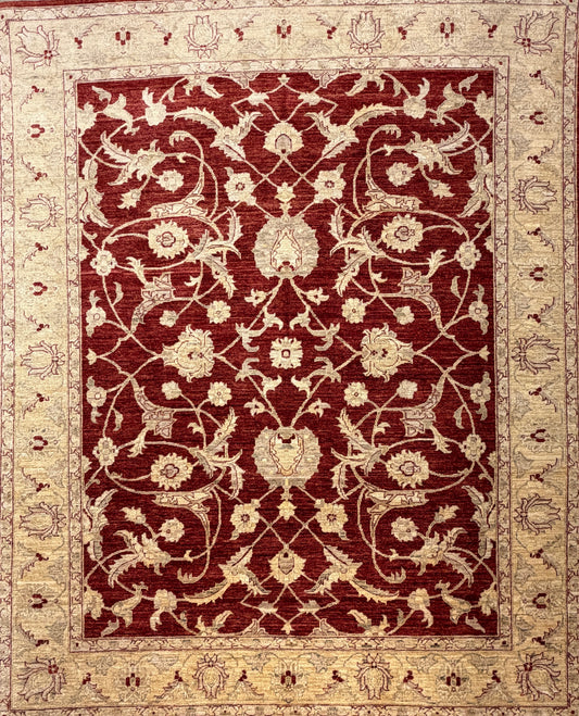 Hand-Knotted Peshawar Rug - 8’x10’