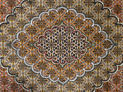 Hand-Knotted Persian Tabriz Mahi Rug - 9’11”x13’2”