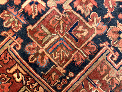 9’4”x12’4” Hand-Knotted Persian Heriz Ahar Area Rug