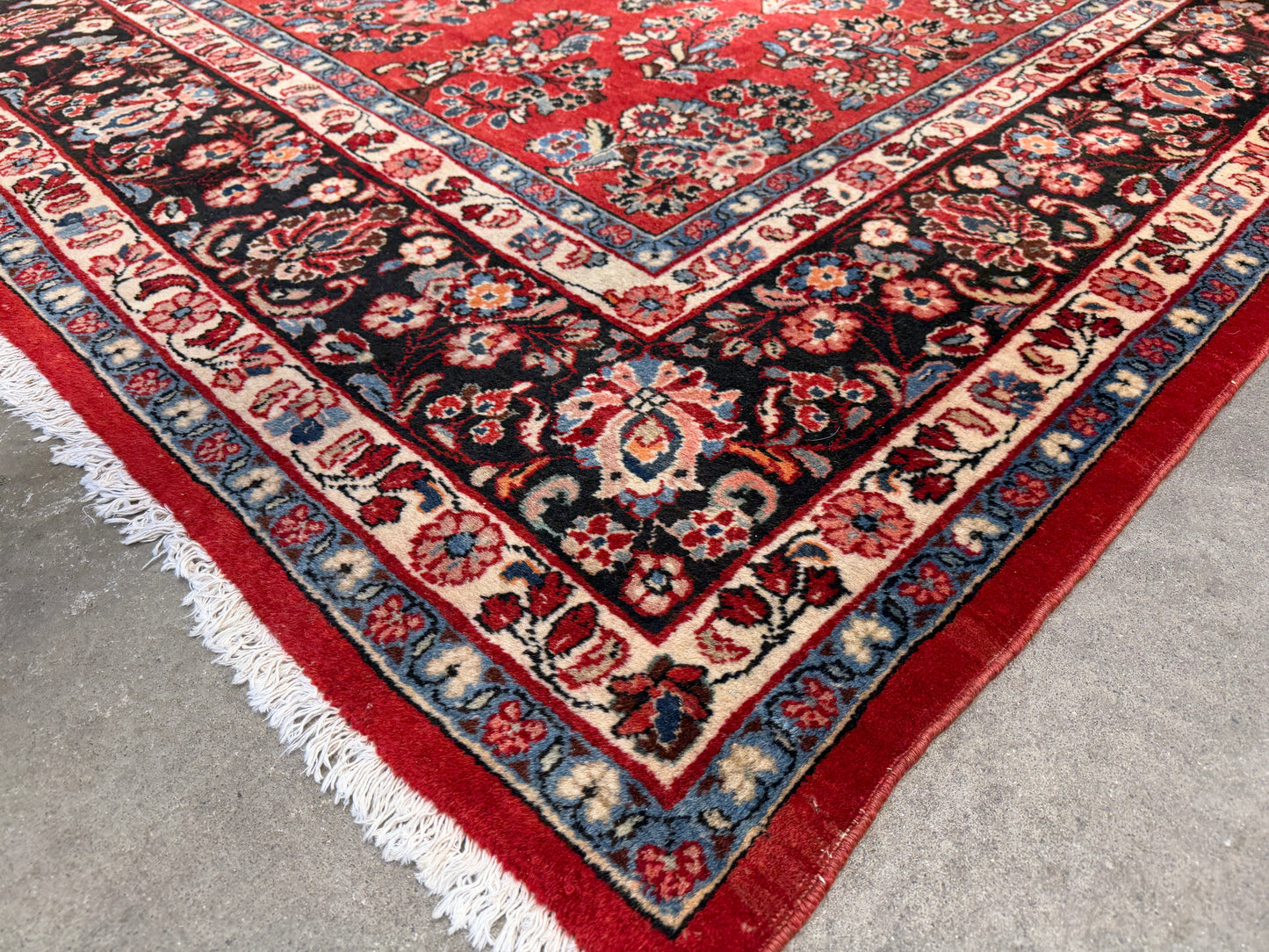Hand-Knotted Persian Sarouk Rug - 8’x9’7”
