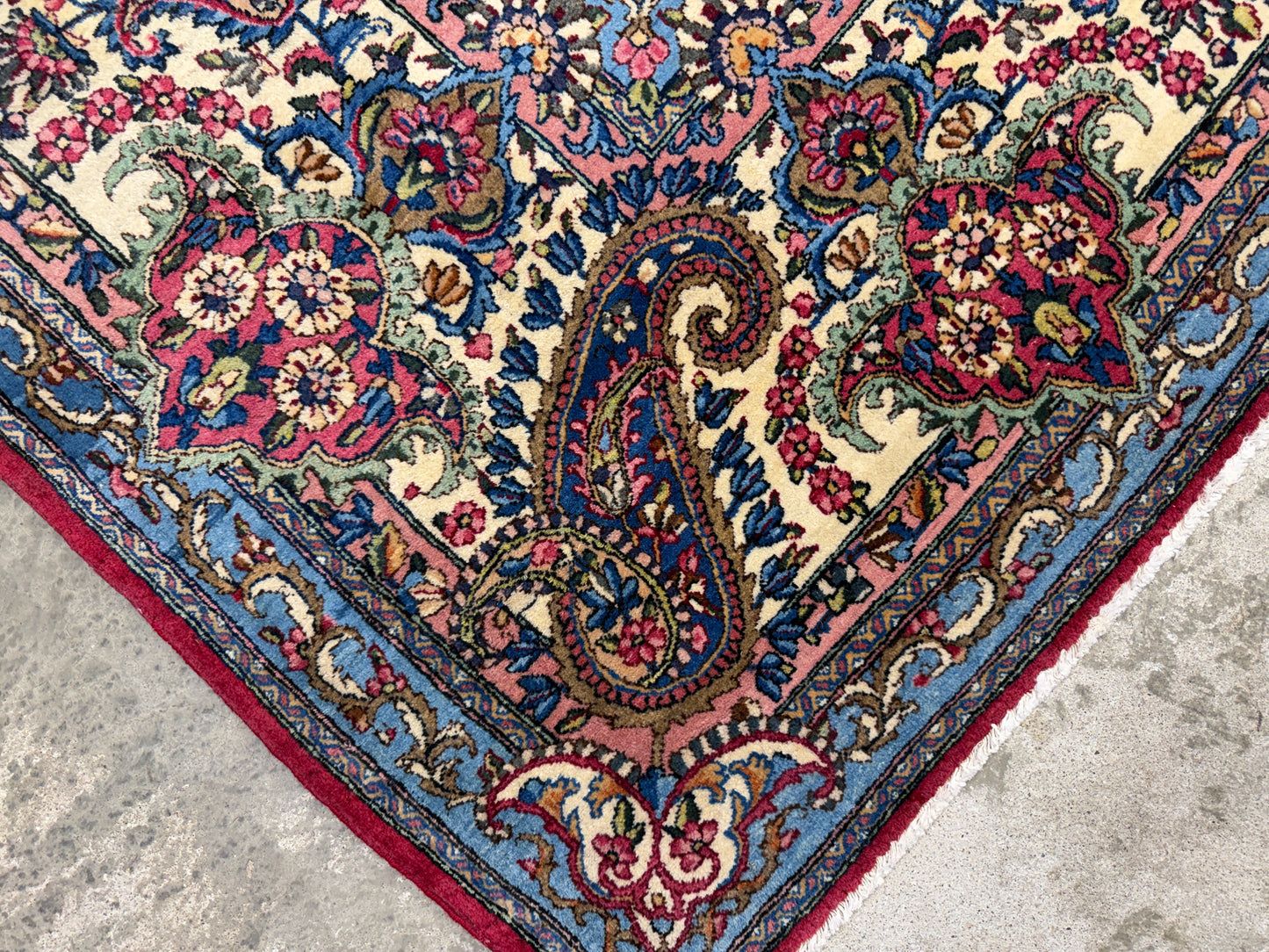 9’11”x15’4” Antique Hand-Knotted Persian Ravar Kerman Area Rug