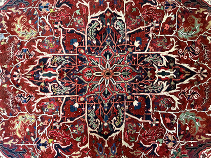 Hand-Knotted Persian Heriz Rug - 10’1”x12’2”