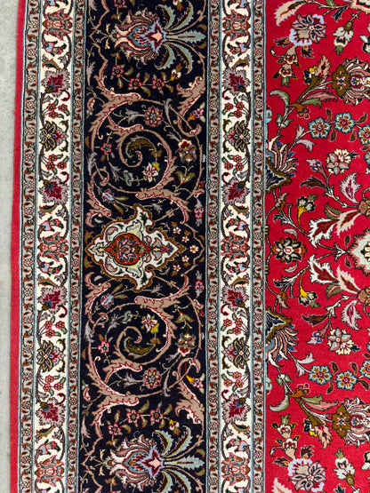 Hand-Knotted 60 Raj Persian Tabriz Rug - 9’9”x13’3”