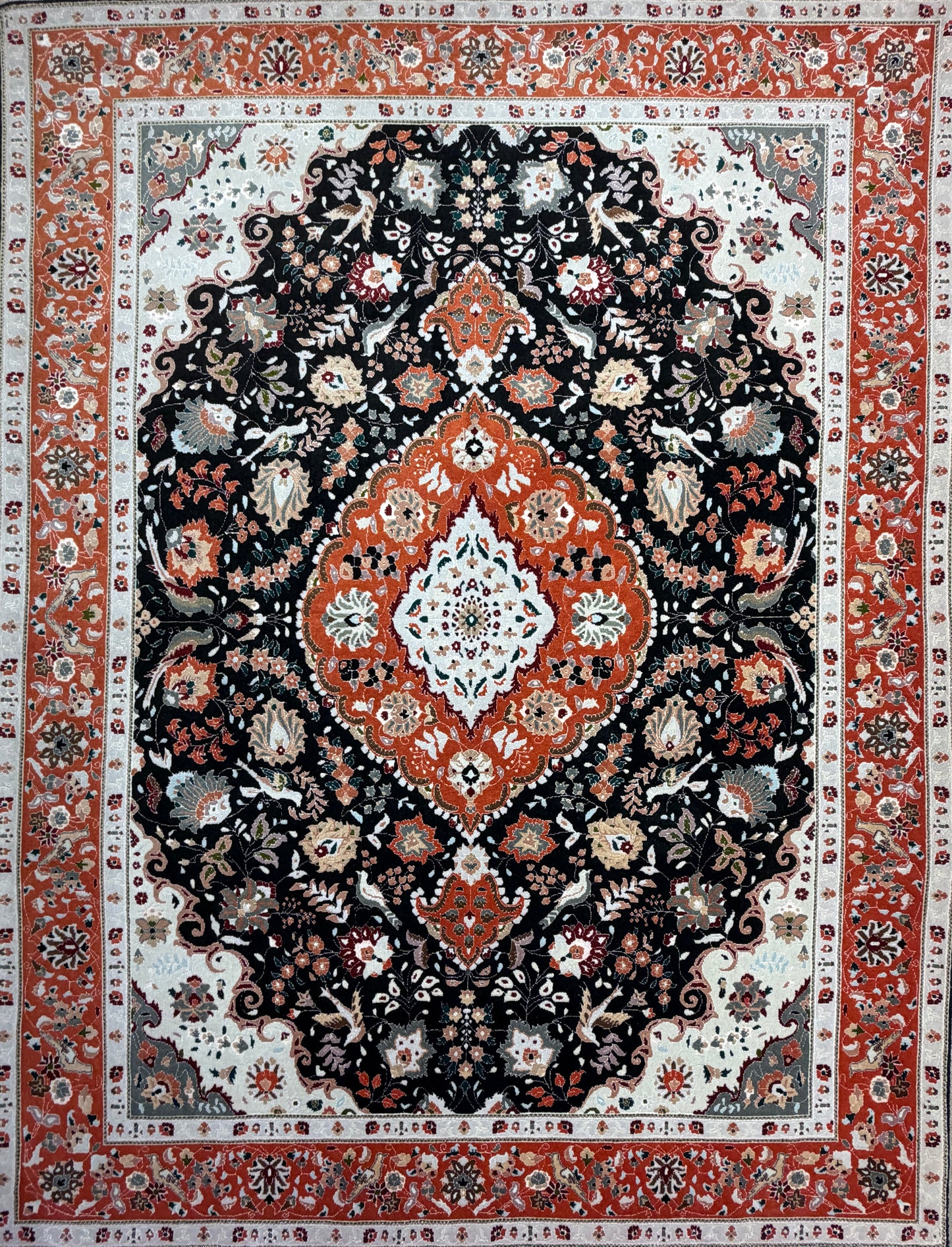 Hand-Knotted Persian Tabriz 60 Raj  Rug - 5'x6'7"