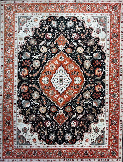 Hand-Knotted Persian Tabriz 60 Raj  Rug - 5'x6'7"