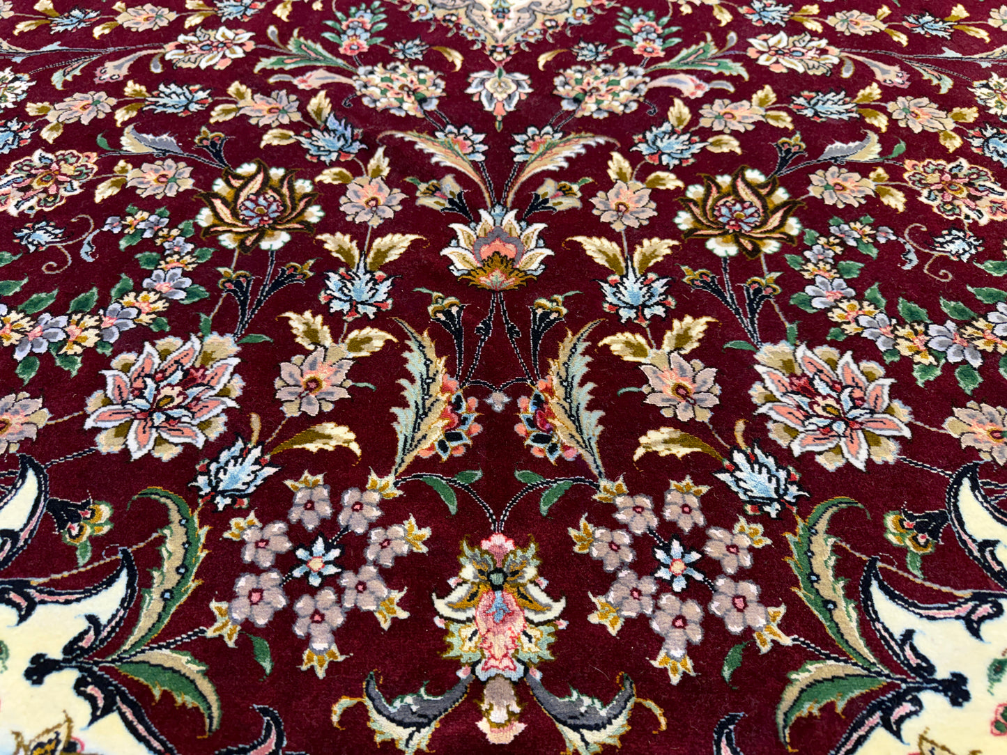 11’4”x16’6” Hand-Knotted 70 Raj Persian Tabriz Rug