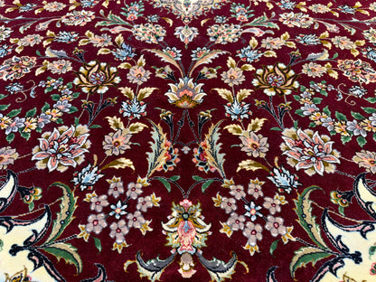 11’4”x16’6” Hand-Knotted 70 Raj Persian Tabriz Rug