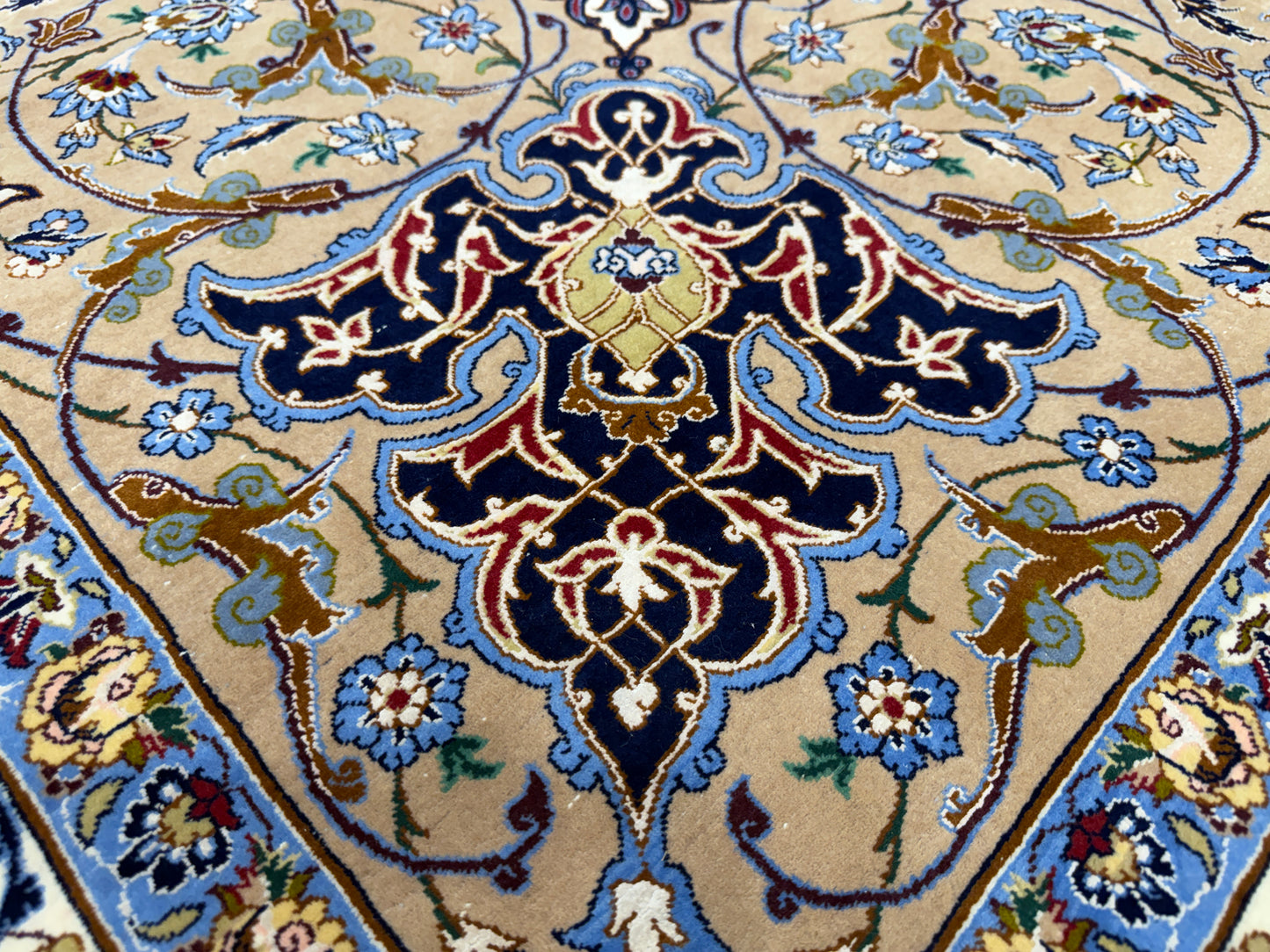 13’x16’10” Hand-Knotted Persian Isfahan Signed Asachi Area Rug