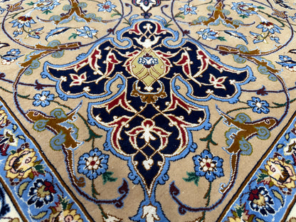 13’x16’10” Hand-Knotted Persian Isfahan Signed Asachi Area Rug