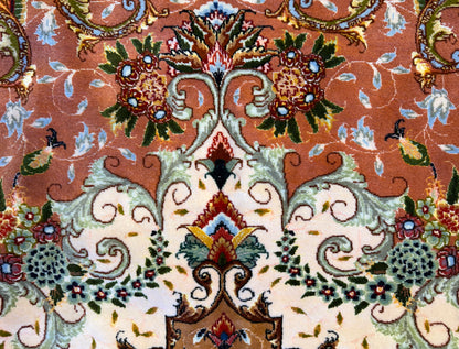 13’x19’8” Very Fine Hand-Knotted Persian Tabriz 80 Raj Signed Area Rug