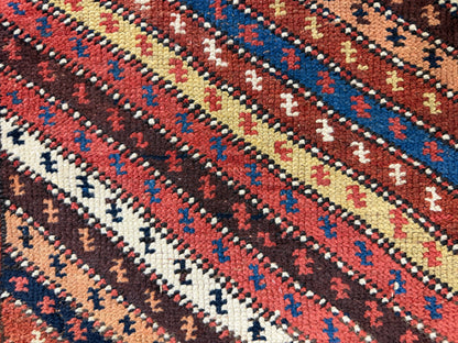 Hand-Knotted Antique Kurdish Runner - 3’1”x12’11”