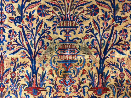 Antique Hand-Knotted Persian Kashan Rug - 8'8"x11'9"