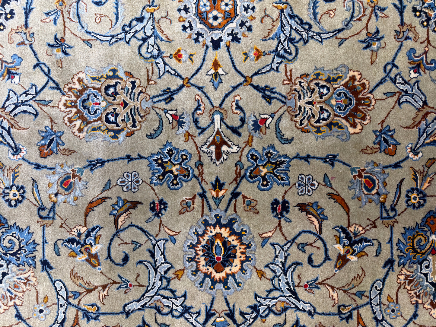 Hand-Knotted Persian Kashan Rug - 9’9”x13’8”