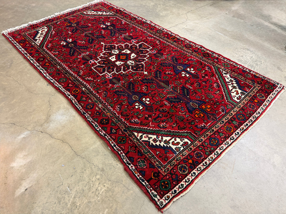Hand-Knotted Persian Nahavand Rug - 5’1”x8’11”