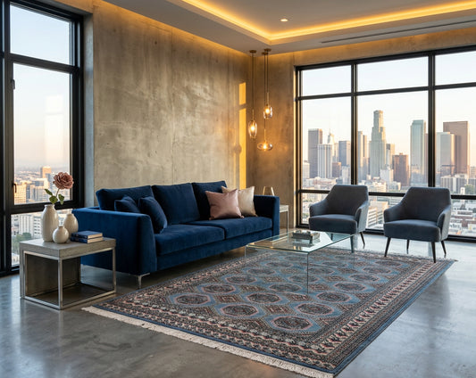 Hand-Knotted Bokhara Rug - 5'3"x7'7"