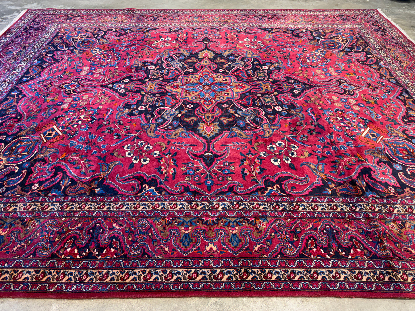 Hand-Knotted Persian Tabriz Rug - Signed - 10’x12’8”
