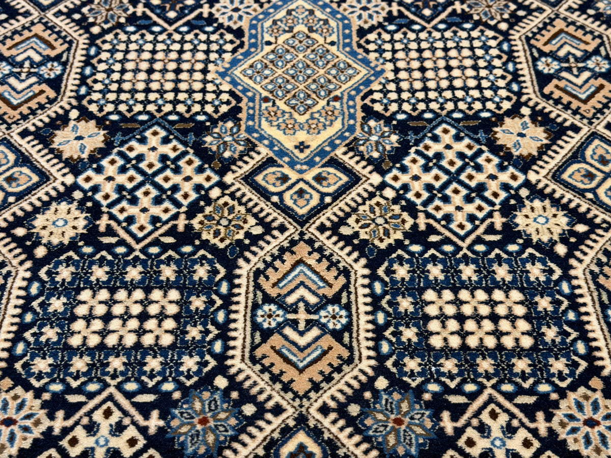Hand-Knotted Persian Nain Rug - 5’2”x8’9”