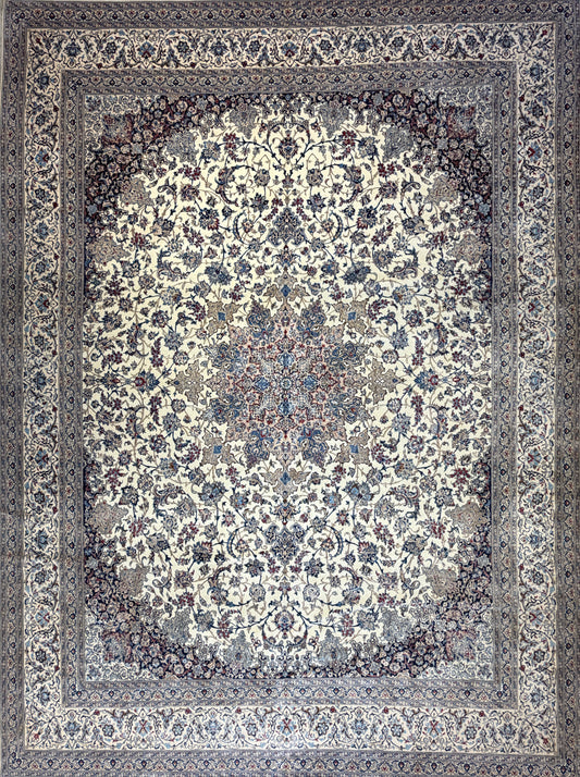 Hand-Knotted 4 La Persian Nain Rug - 10'3"x14'1"