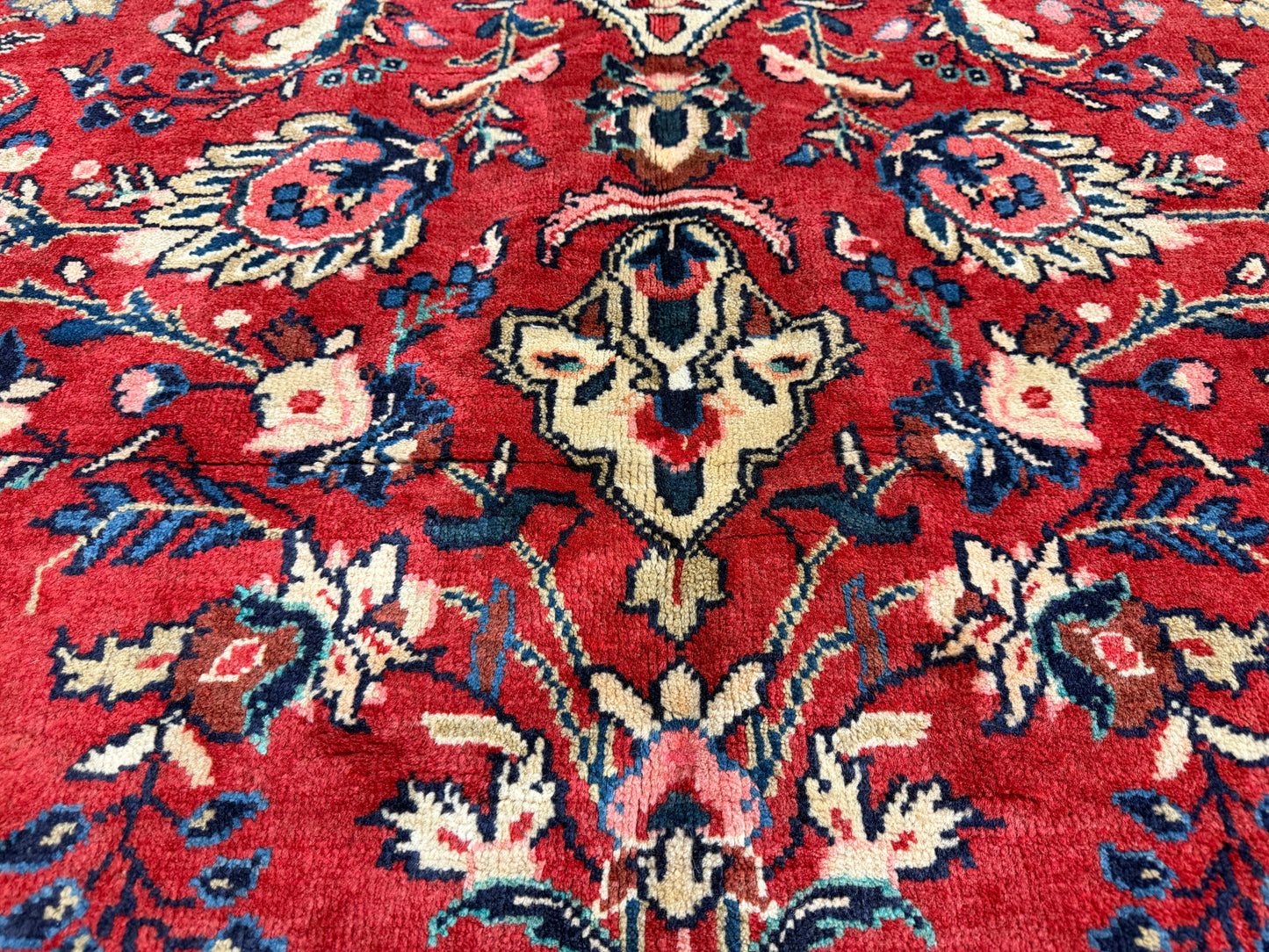 Hand-Knotted Persian Sarouk Rug - 10’8”x14’6”